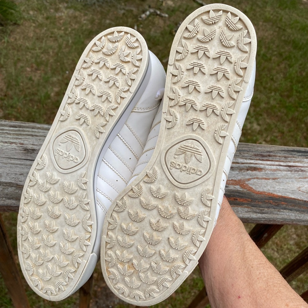 Mens Adidas White Tennis Shoes Size 8 1/2 - Picture 2 of 8